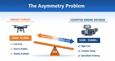 drone detection systems cost asymmetry diagram